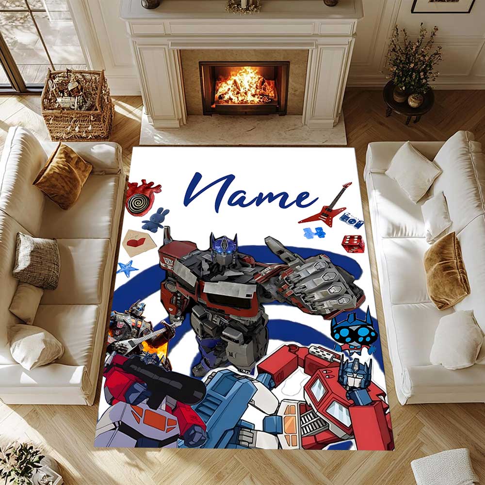 Transformers Fans Customize your name rug, office chair cushion, home bedroom living room gift.
