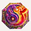 1pc Dragon and Phoenix Dance Amidst Flowers and Light Automatic Opening and Closing Umbrella - Suitable for Various Occasions, Outdoor Activities