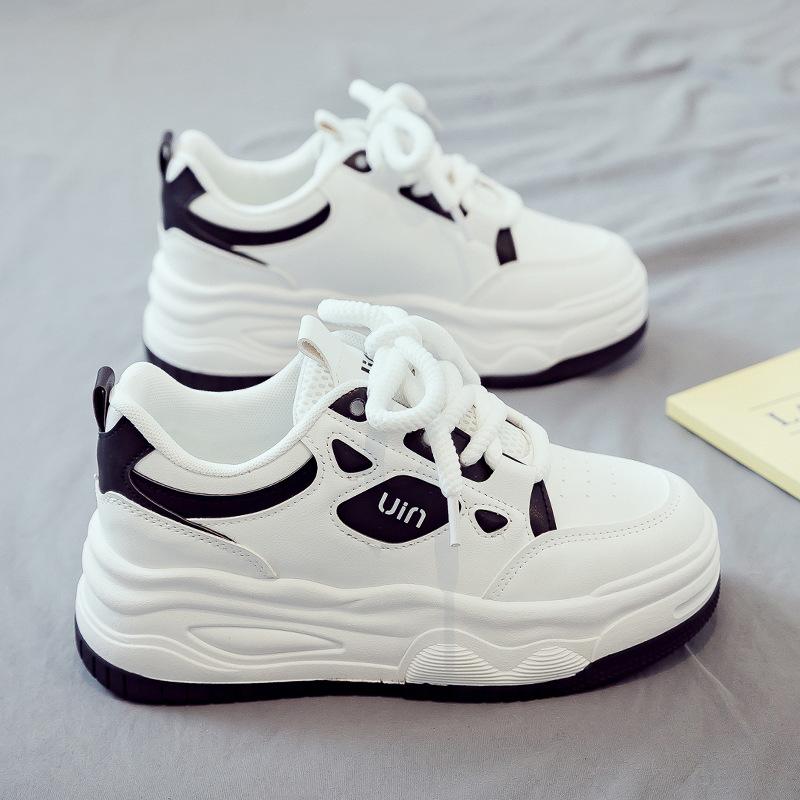 Spring new versatile women's thick-soled heightening sports and leisure little white shoes board shoes spring and autumn