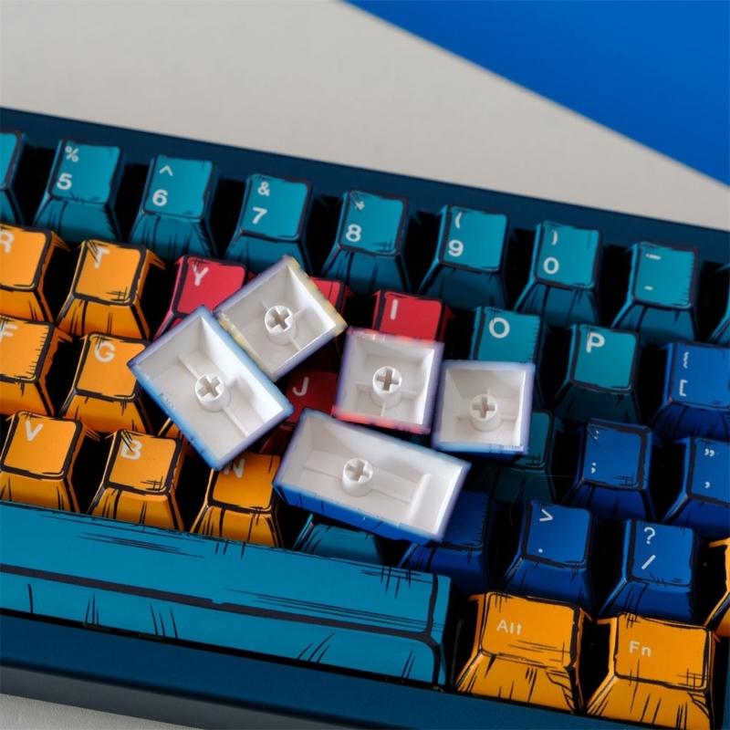 Palette Mixed Lights BOWs 78Keys Original Profile Keycap Dye Sublimations PBT Keycaps for 60%Mechanical Keyboards Keycap