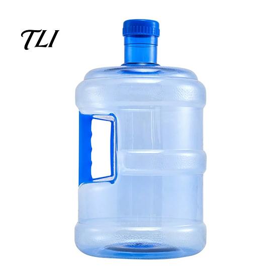 Easy Grip Water Jug Reusable with Handle, Clear PET Refillable Outdoor Carrier Bottle, Portable Storage Container for Home Office And Emergency