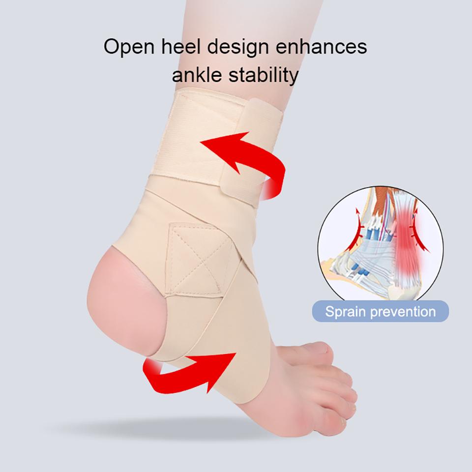 1Pcs Slim Ankle Guard Adjustable Fit Pressure Straps for Injury Recovery Ligament Strain Ankle Sprain Support