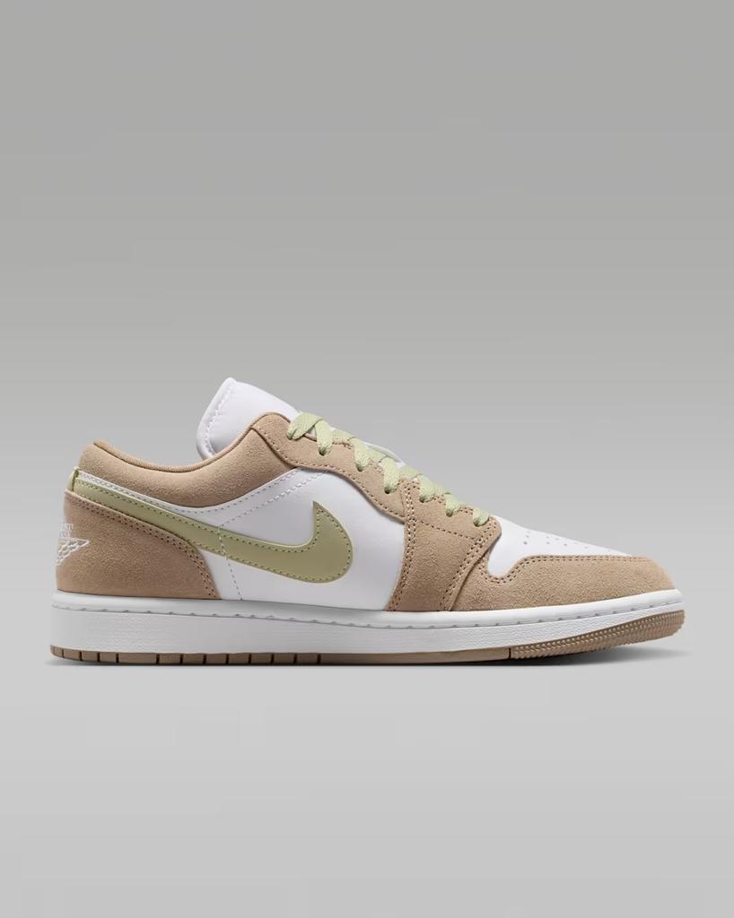 DC0774-204 Nike Air Jordan 1 Low Khaki/Olive Aura (Women's)