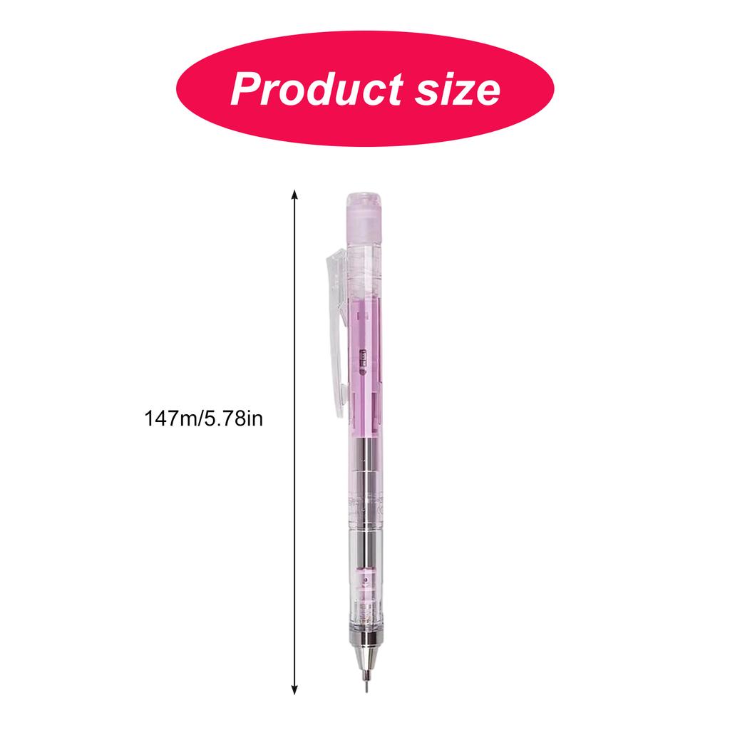 0.5mm Clear Mechanical Pencil With Eraser Automatic Pencils Drawing Pencils School Supplies For Students Designers