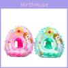 Thickened Children's Mermaid Swimming Ring Inflatable Swim Ring With Steering Wheel For Water Park Play