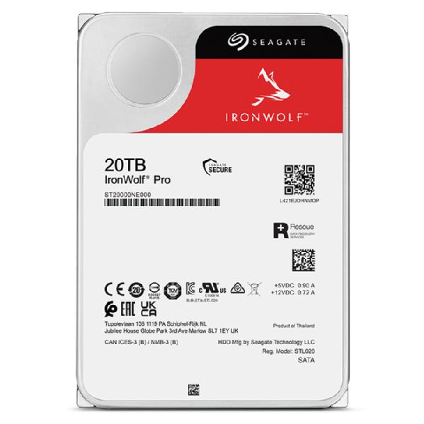 Seagate Ironwolf Pro 20Tb 7200Rpm 3.5" Nas Hdd