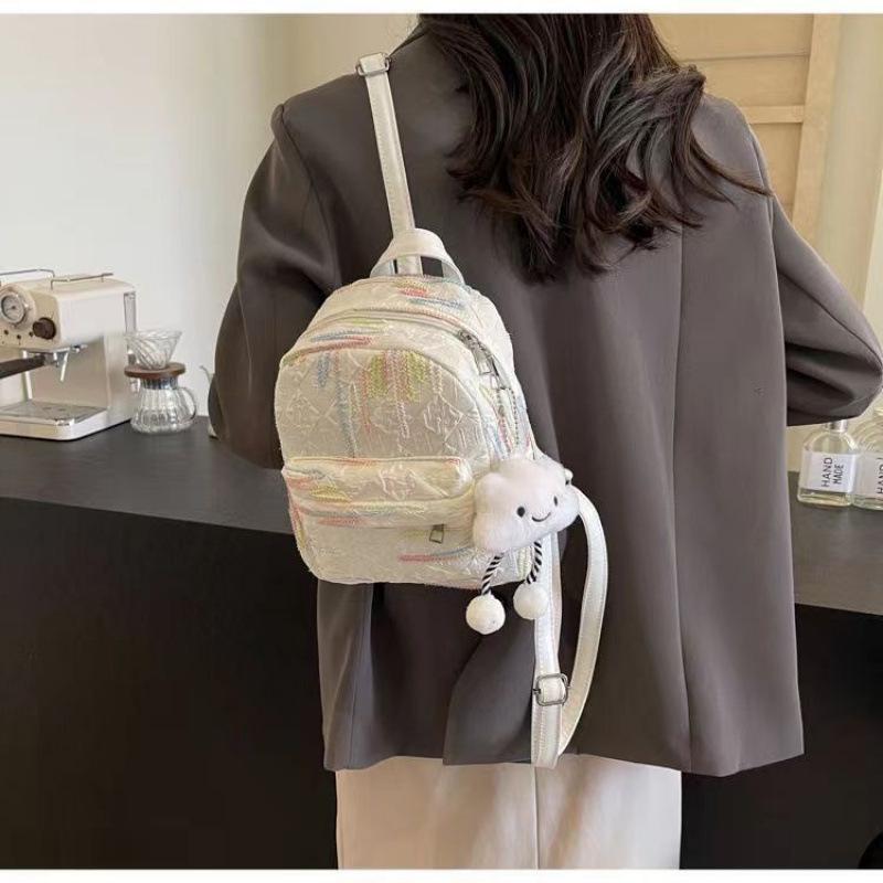 Adorable Mini Backpack for College Women's Spring Outings - Soft Girl Shoulder Bag