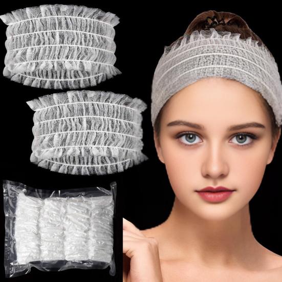 Hair Band Soft Breathable Non-Woven Material Elastic Disposable Spa Headband Massages Makeup Beauty Salon Hair Holder