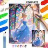 Princess Blue Dress Oil Painting Hand Painting Coloring Painting Handmade Diy Home Decoration Gift