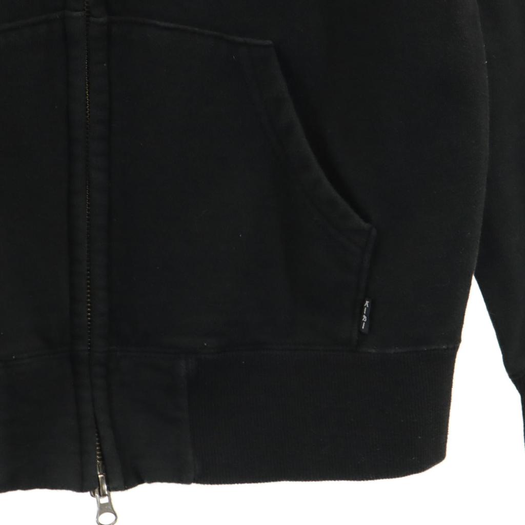 CUNE Back Print Long Sleeve Sweat Zip Hoodie S Black Women Used