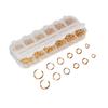Metal Open Ring, Iron Ring 1200Pcs Boxed Flat Single Ring Open Ring Iron Ring