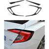 Kadore pour Honda Civic Sedan 2016-2021 Couvercles de Garniture Supérieure de Feu Arrière Noir Brillant | Garnitures Sourcils de Phares Arrière 10ème Génération (Pas pour