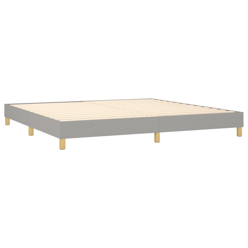 Vidaxl Letto Continentale Con Materasso, Grigio Chiaro, Tessuto 200X200 Cm