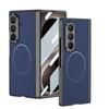 For Samsung Galaxy Z Fold 8 Ultra 5G Case Luxury Matte Leather Electroplate Magnetic Wireless Charging Hinge Tempered Film Cover