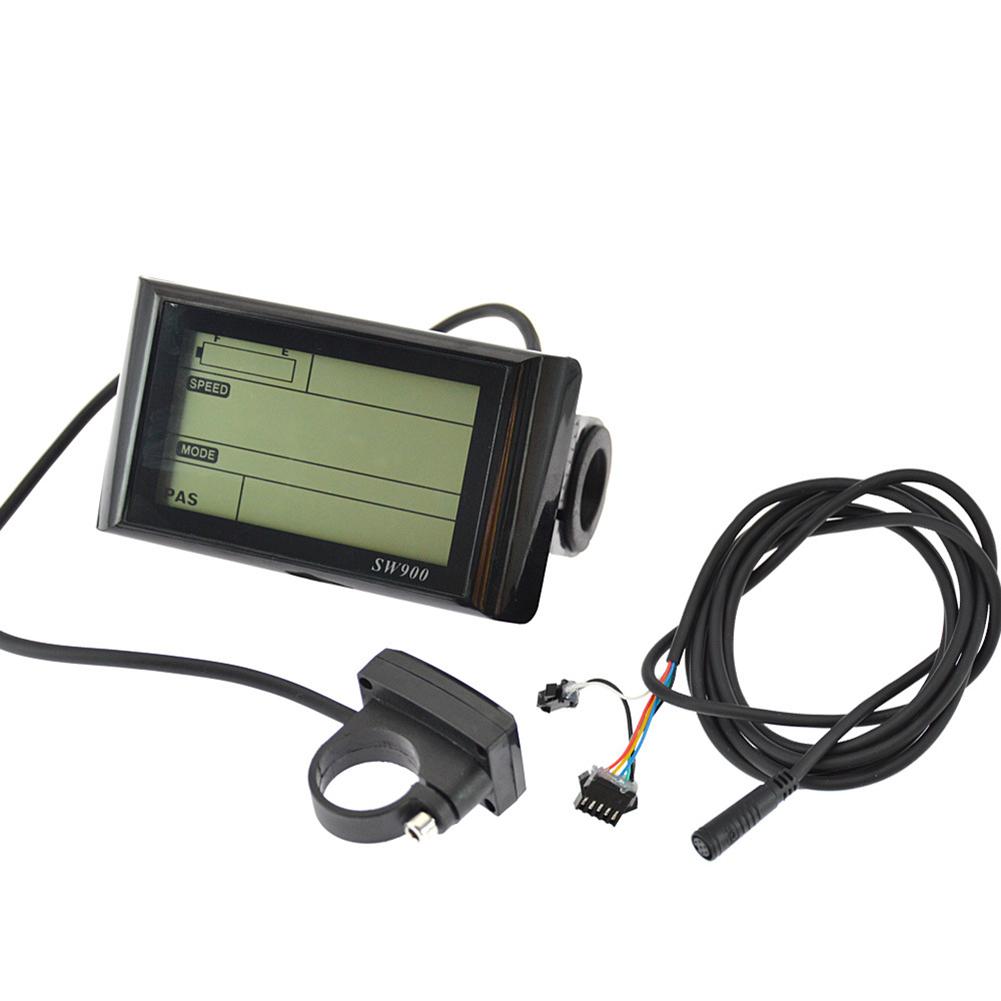 LCD SW900 Display Meter for Electric Bikes and Scooters Compatible with 36V and 48V Voltage for Enhanced Performance