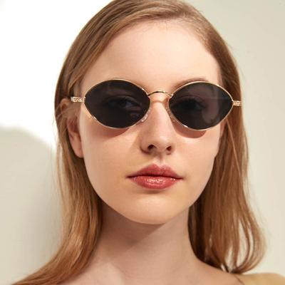 Glasses 95112 Oval Color Lenses Small Frame Rap With Sunglasses Women'S Sunglasses Men