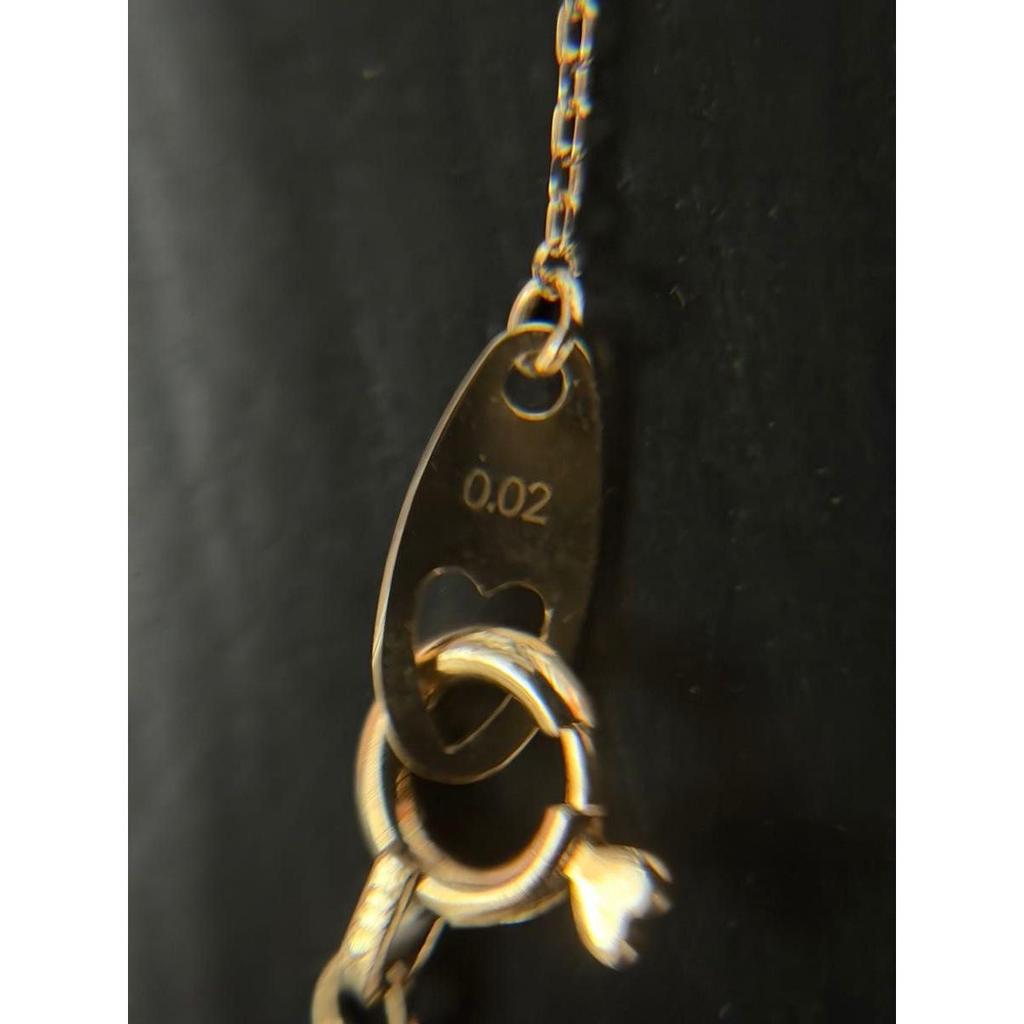 Used K10 1 Natural Diamond 0.02ct Diamond X Nico-chan Reversible Pendant Necklace Star Jewelry Good Condition!