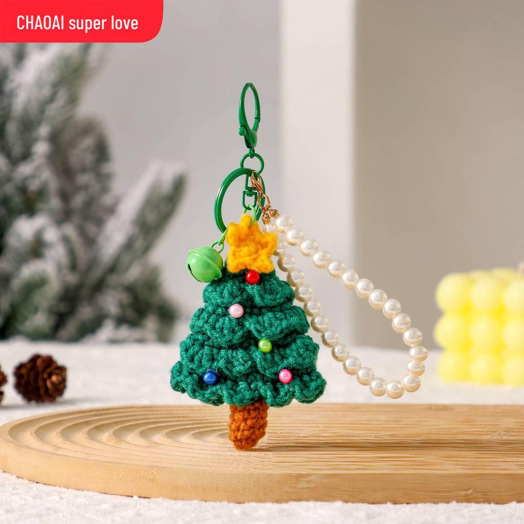 Internationales Garn Häkel-Mini-Weihnachtsbaum-Autoornament-Geschenk