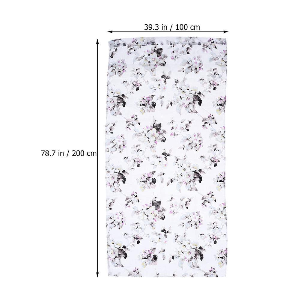Premium Sheer Curtains Black White Flower Print Window Gauze For Living Room Bedroom Window Screen Curtain Home Décor