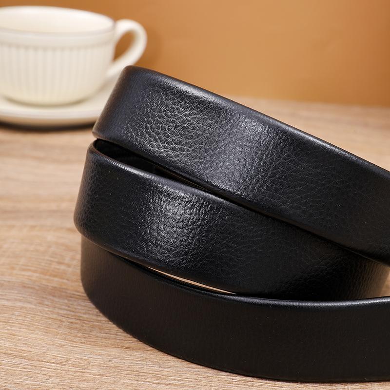 Fashionable Leopard Head Casual Business Belt PU Leather 4cm Alloy Automatic Buckle Belt