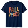 Fall Vibes TShirt Retro 70s Aesthetic Autumn Seasonal Gift For Him And Her