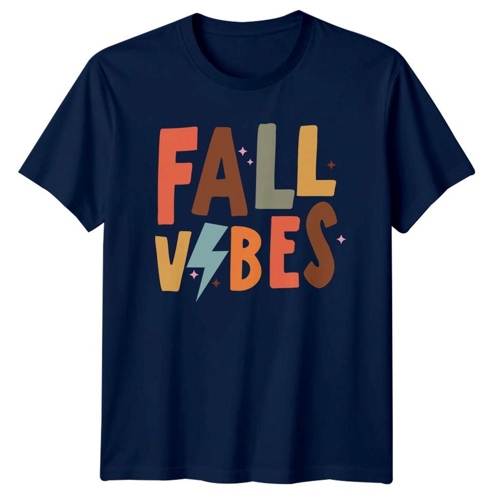 Fall Vibes TShirt Retro 70s Aesthetic Autumn Seasonal Gift For Him And Her