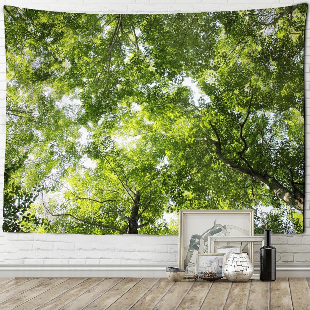Tree Top Sky Forest Tapestry Wall Hanging Nature Plant Landscape Tapiz Art Room Dorm Aesthetic Room Home Decor