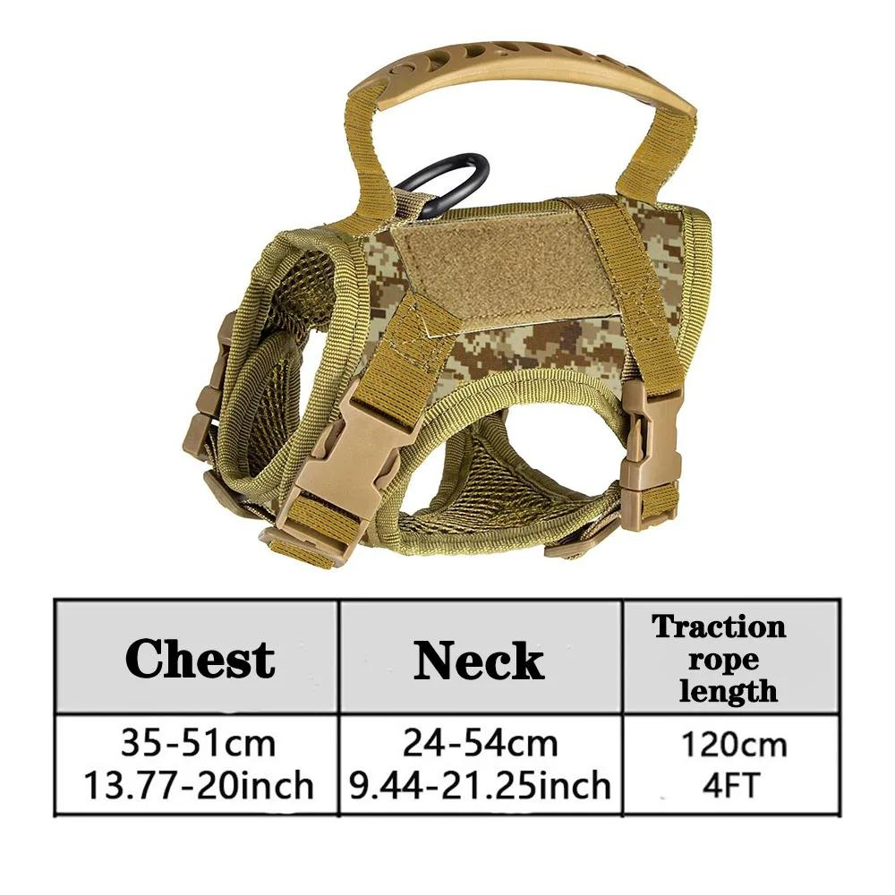Tactical Cat Chest Harness Vest-style Traction Rope Adjustable Cat Harness Go Out Pet Dogs Prevent Breaking Training Cat Harness