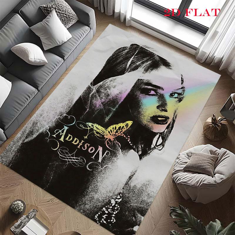 Addison Rae Carpet Rug for Living Room Bedroom Home Sofa Decoration,Kids play Nonslip Floor Mat