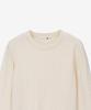 BASIC HOUSE Women'S Cable Round Neck Crop Knit Oatmeal Lykt7201