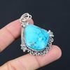 Daughters Day Sale 925 Silver Natural Tibetan Turquoise Wedding Pendant Jewelry