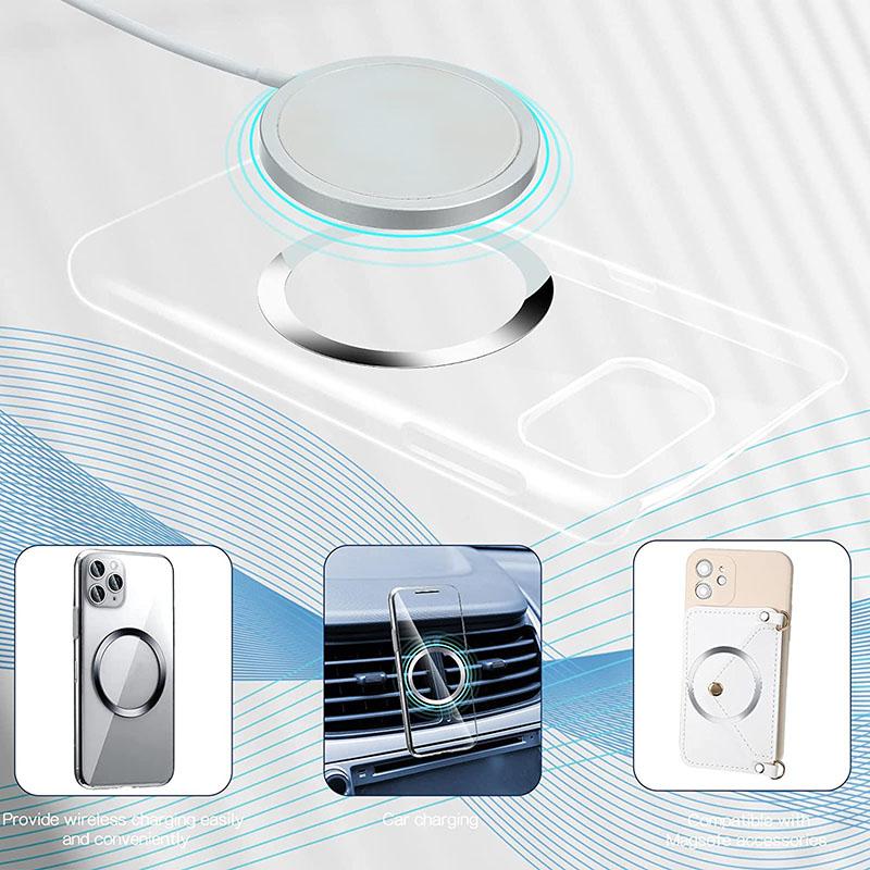 Magsafe Magnetic Plate Ring Metal Sticker Support Wireless Charger Metal Plate Sheet for Magnet Car Holder Universal 1/3/5pcs