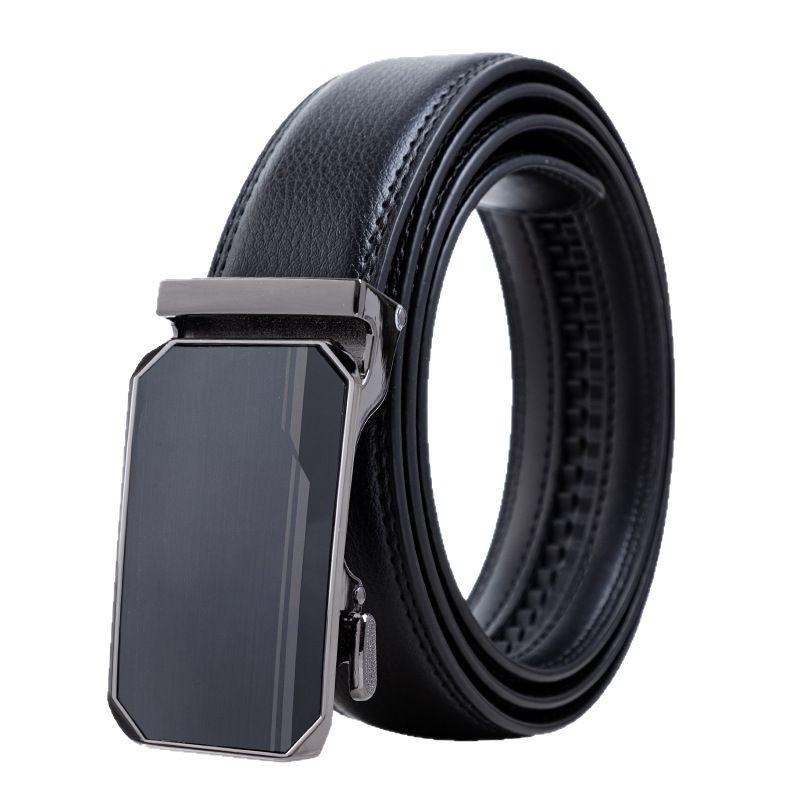 

Men s Belt New Automatic Buckle Belt Men s Genuine Leather Durable Leather Belt 130cm