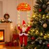 Święty Mikołaj Spadochron Lampki Świąteczne 8 Trybów Lampki Sznurowe z Pozami DIY Dekoracja Wewnętrzna Zewnętrzna do Domu Drzewka Podwórka Świąteczny Prezent