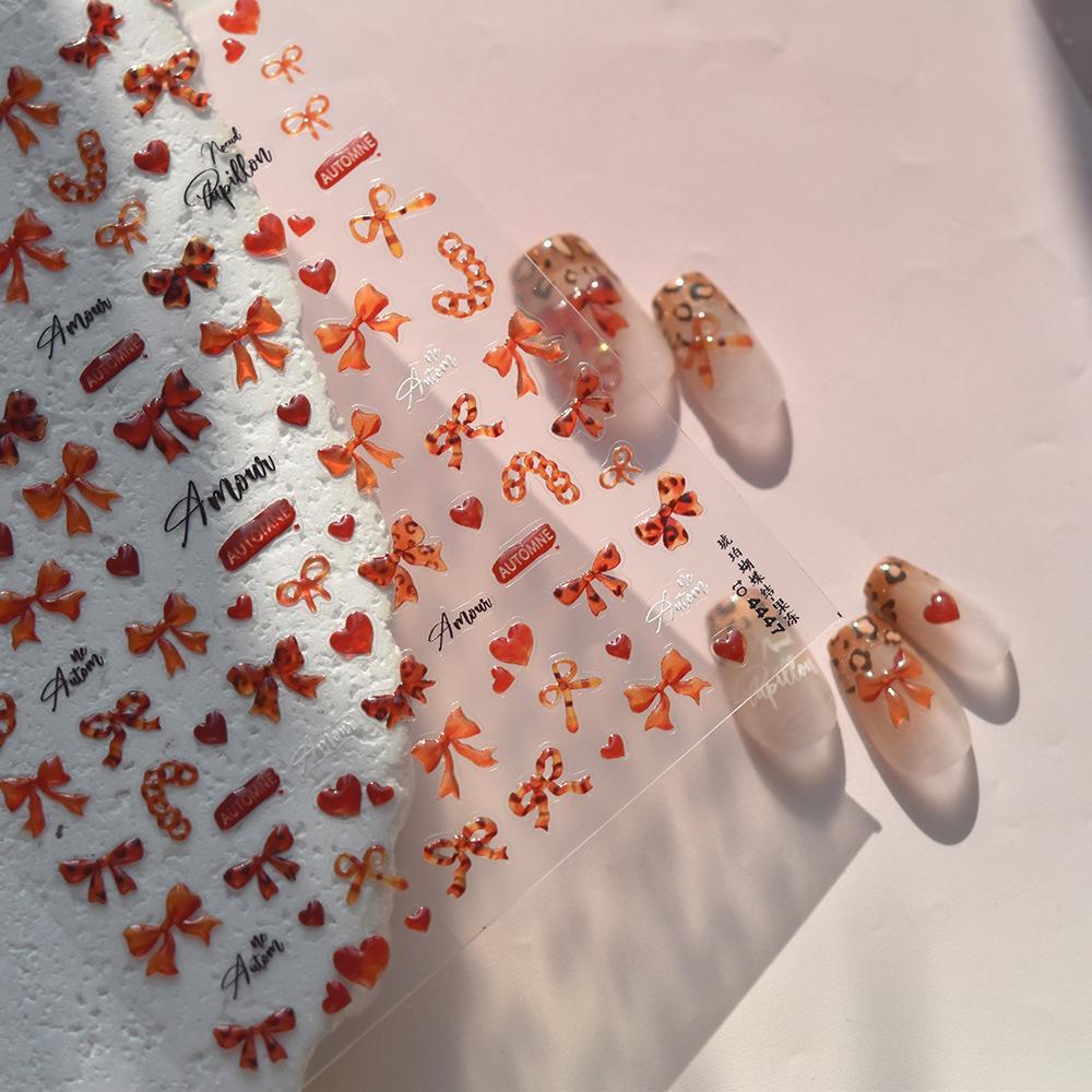 1pcs Cute A bag of Starfish Nail Charm Stickers 3D Jelly Ocean Fish Bubble Adhesive Nail Sticker DIY Summer Nail Art Decorations