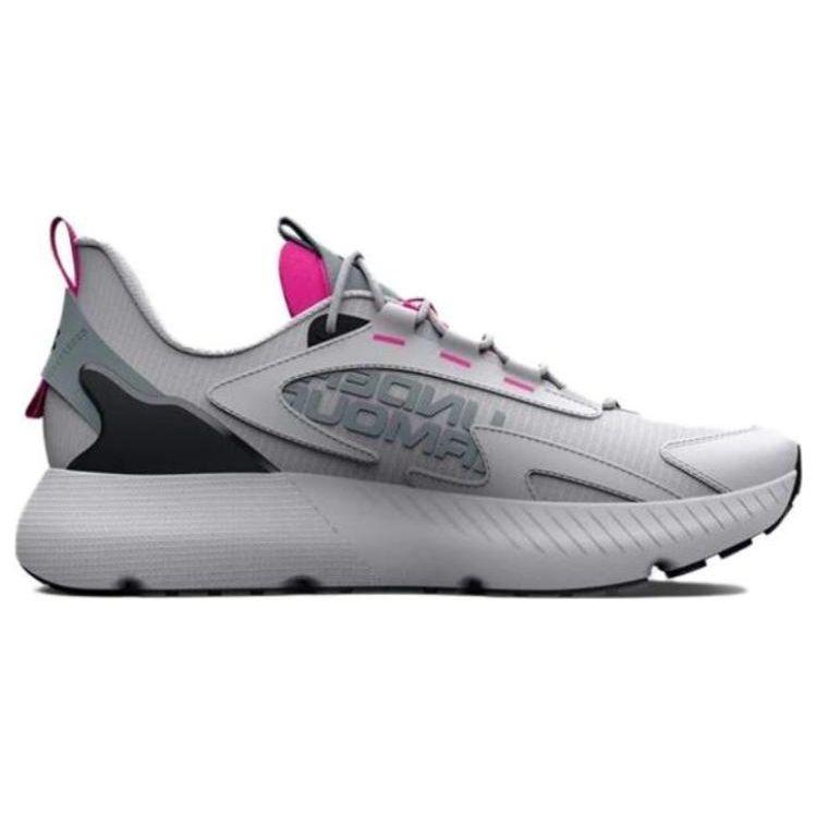 Under Armour Unisex HOVR Mega 2 MVMNT Running Shoes White Rebel Pink 3026629-100