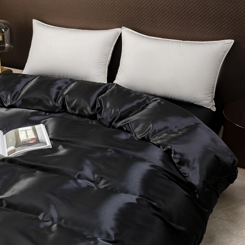 Solid Color Satin Down DuvetCover Luxury Spun Thick Skin Friendly Duvet Cover Single Ded Twin Bed Duvet Cover 200 * 200cm