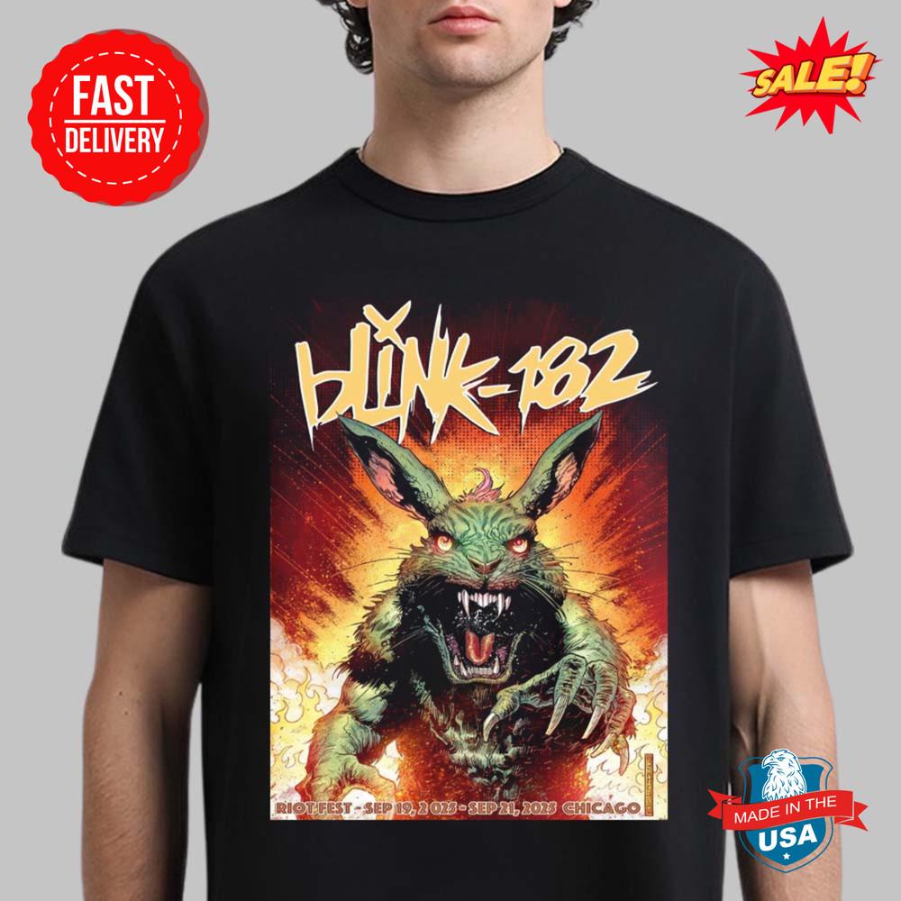Blink 182 Riot Fest 2025 In Chicago IL On September 19-21 T-Shirt S-5XL S