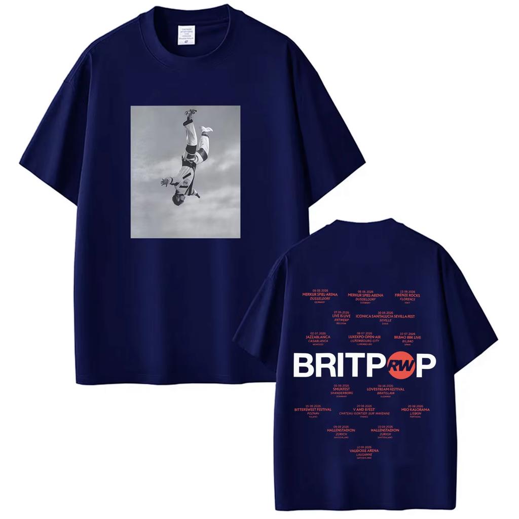 Summer Hot Sale Robbie Williams Britpop Album 2026 Print T Shirts Y2k Unisex Unisex High Quality Harajuku Hip Hop Punk Tshirt