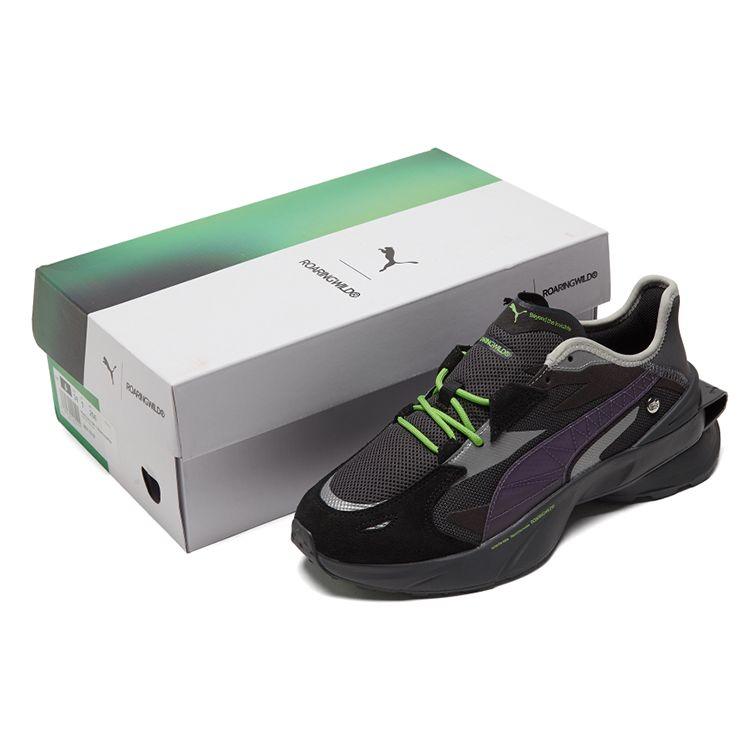 Puma Pwrframe Op-1 Fabric Two-Layer Cowhide Collaboration Sports Low-Top Casual Shoes Unisex sneaker Asphalt 382110-01