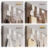 Punch-Free Wall-Mounted Door Hook Rack for Kitchen Cabinets - Organize Clothes, Hats, Keys & More