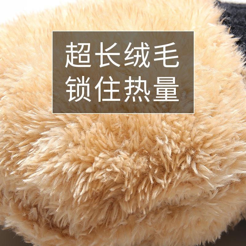 Knitted gloves, winter women's double-layer velvet thickened cold-proof and warm cycling outdoor, touch-screen gloves