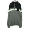 Long Sleeve Half Zip Cotton Knit L Gray Men's Used