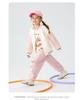 Girls' Cartoon Baseball Jacket: Warm, Fleece-Lined, Thick Cotton Coat With Stand Collar for Autumn/Winter.