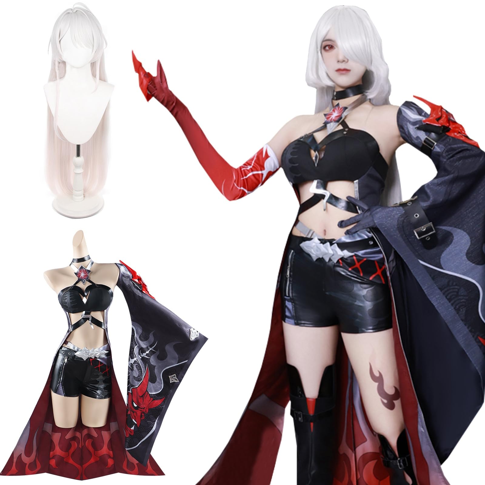 

Косплей костюм Ахерон Райдэн Васурегавамори Мэй из Star Взрослый костюм для школьных и сценических выступлений Размер [Высококачественный продукт] (Включает парик)