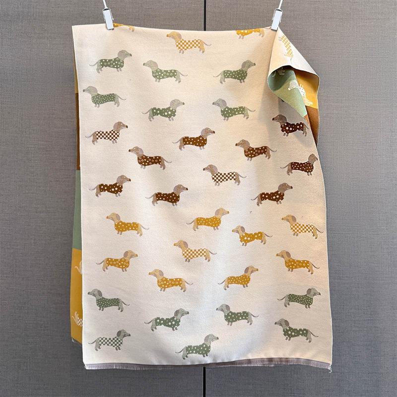 

Autumn and winter new milk ufu full print dachshund scarf cute sweet soft cute atmosphere warm scarf shawl women 185*65cm
