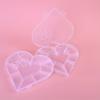2pcs Heart Design Clear Nail Art Decoration Storage Box Jewelry Storage Box For Jewelry Organization