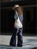 Louvre Summer Korean Retro Wide-Leg Breathable Sun Protection Jeans for Women