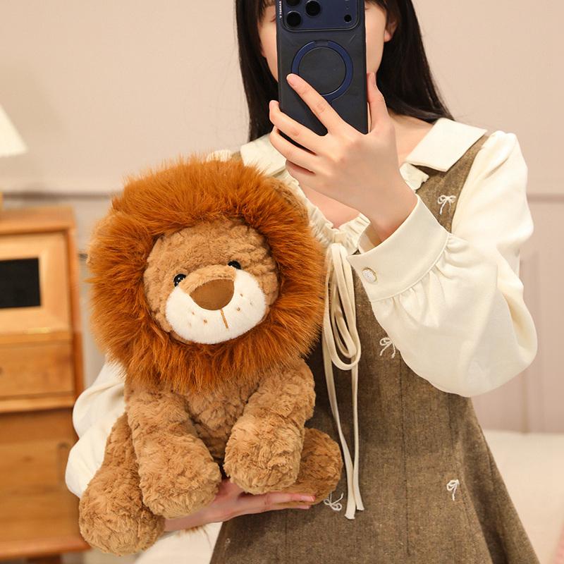 1Pc 25/35cm Fluffy Lion Plush Toy Stuffed Soft Animal Pillow Cartoon Lion Plushie Doll Appease Gift