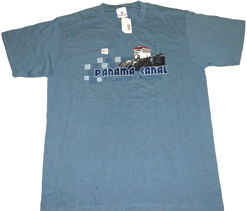 Редкая винтажная футболка 2010-х годов Panama Canal Norwegian Cruise Ship Line Новая с бирками МАЛЕНЬКАЯ Унисекс футболка XXL